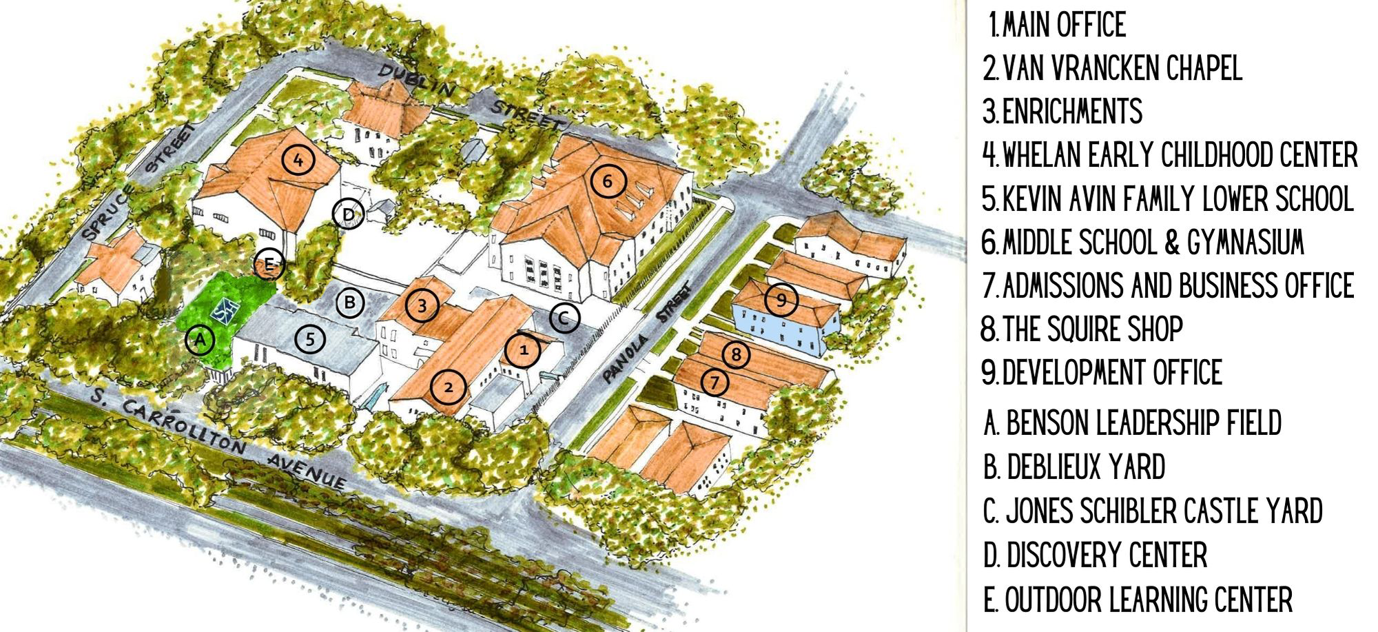 Stuart Hall Campus Map